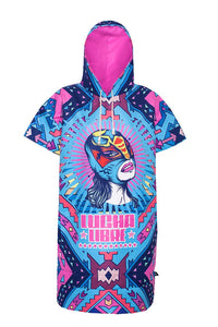 Lucha Libre women's quick-dry surfing poncho / change robe - GAGABOO Official Store