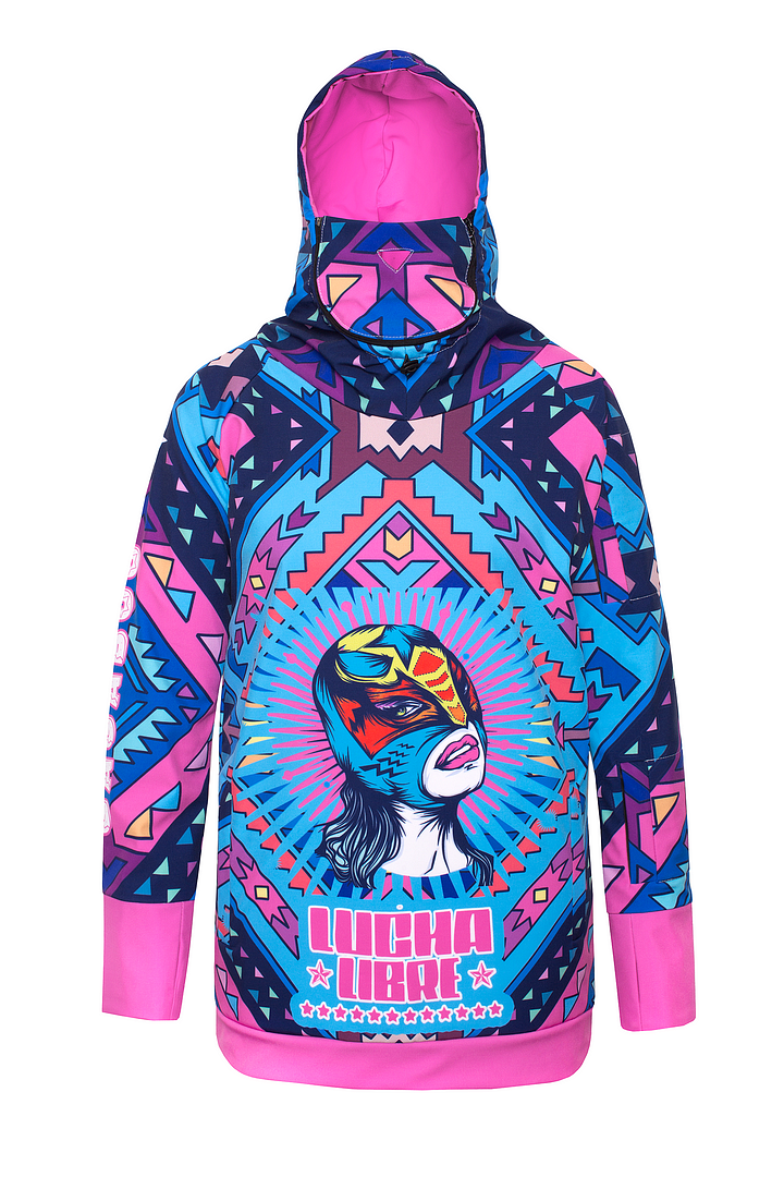 Lucha Libre women's snowboard hoodie - water repellent GAGABOO - GAGABOO Official Store
