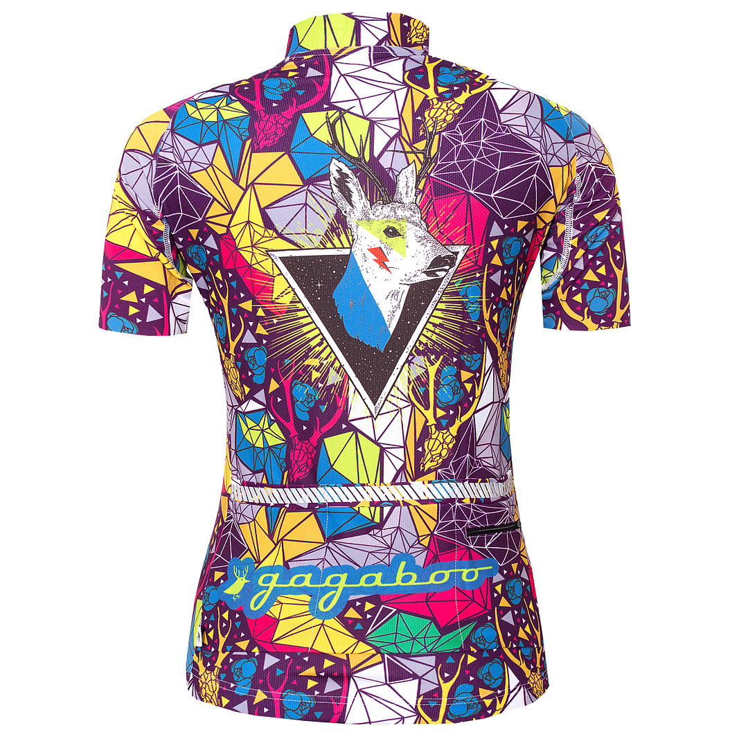 Psycho Deer women's cycling zip jersey - short sleeve