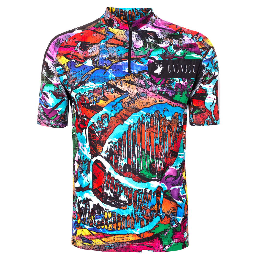 Salvador men's cycling zip jersey short sleeve